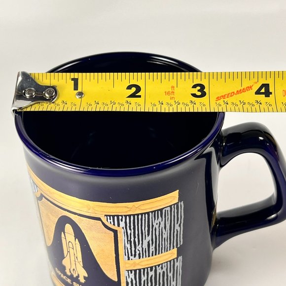 Culver Kennedy Space Center Ceramic Coffee Cup Mug Blue Gold NASA Space Shuttle - Picture 14 of 14